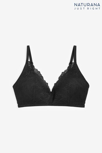 Naturana Black Non Wired Lightly Padded Lace Bra (859921) | £45