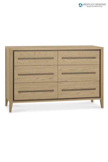 Bentley Designs Natural Rimini 6 Drawer Wide Chest (860301) | £830