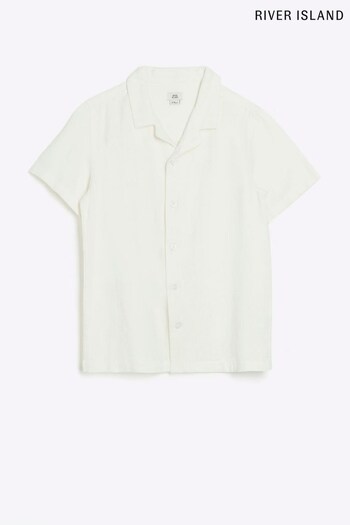 River Island Brown Boys Linen Crepe Shirt (860842) | £16