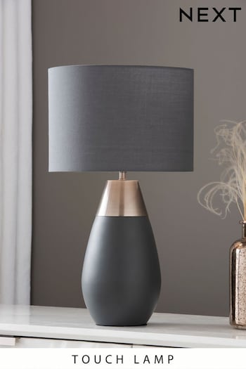 Charcoal Grey Kit Touch Table Lamp (860860) | £50