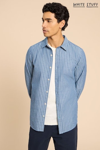 White Stuff Blue Stripe Long Sleeve Shirt (861219) | £55