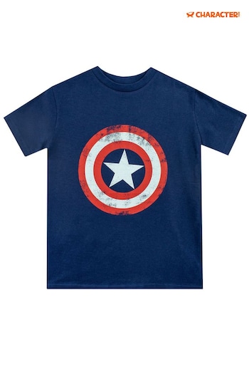 Character Blue Captain America Marvel T-Shirt (861367) | £13