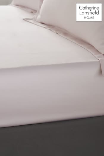 Catherine Lansfield Blush Pink Silky Soft Satin Fitted Sheet (861456) | £16 - £19