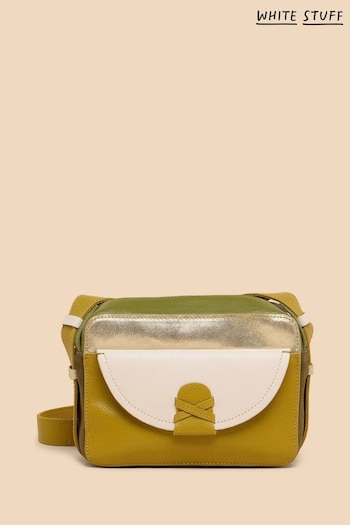 White Stuff Green Lola Leather Camera Bag (861473) | £65