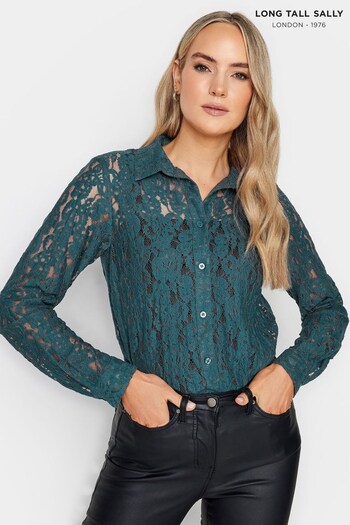 Long Tall Sally Blue Lace Shirt (861508) | £29