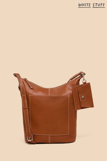 White Stuff Brown Fern Leather Cross-Body Bag (861512) | £69