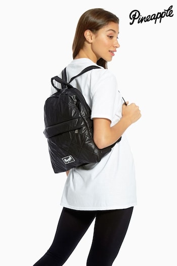 Pineapple Black Quilted Backpack (861521) | £20