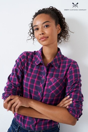 Crew Clothing Company Red Check Print Cotton Casual Shirt (862220) | £65