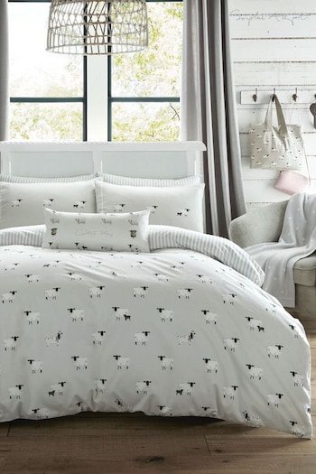 Sophie Allport Oatmeal Sheep Cotton Duvet Cover And Pillowcase Set (862261) | £40 - £74