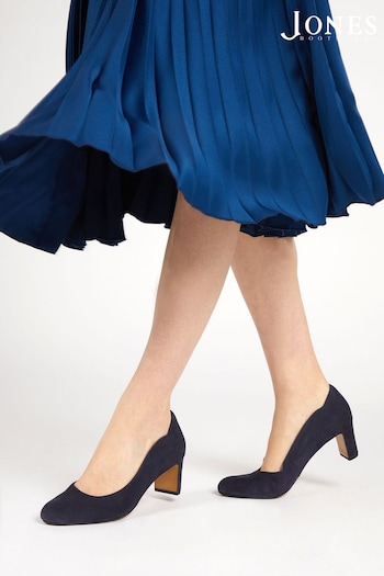 Jones Bootmaker Blue Zoey Leather Court Shoes 206550-6qm (862683) | £89
