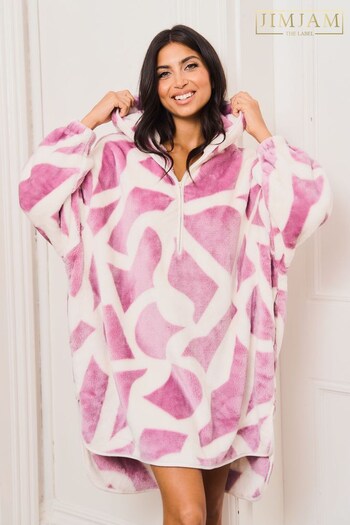 Jim Jam the Label All-over Print Oversized Cosy Blanket Hoodie (862690) | £38