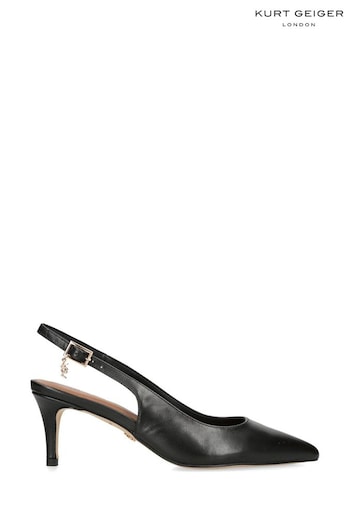 Kurt Geiger London Black Holland Kitten Heel Slingback Shoes (862801) | £149
