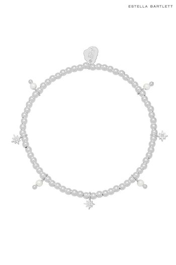 Estella Bartlett Silver Pearl and Star Multi Bracelet (862879) | £24