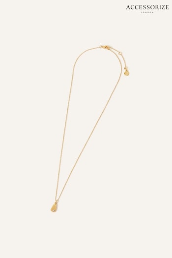 Accessorize Gold Tone Flat Pendant Necklace (863454) | £18