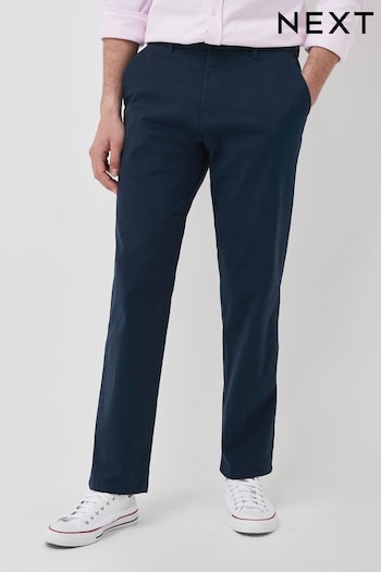 Dark Blue Relaxed Fit Stretch Chino Trousers logo-graphic (863541) | £22