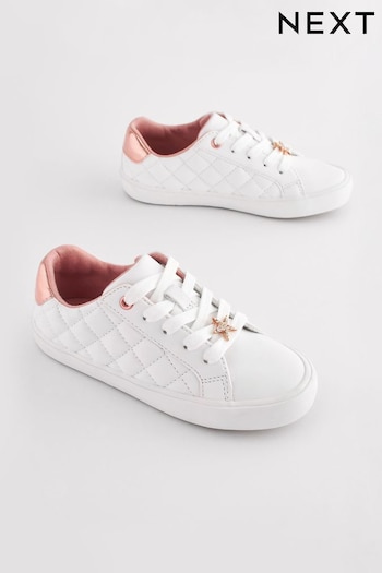 White Quilted Lowtop Trainers (863575) | £23 - £30