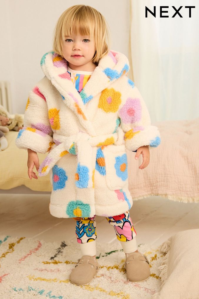 Buy Girls Fleece Lined Floral Robes Online Next UK