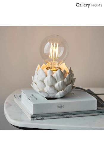 Gallery Home Pewter Grey Artichoke Ceramic Table Lamp (864077) | £52