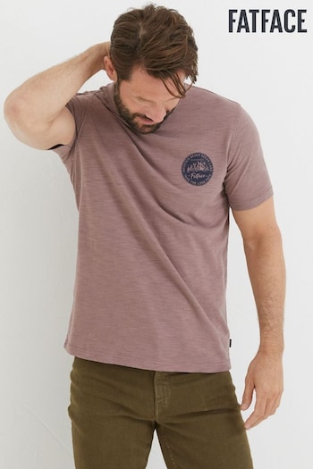FatFace Purple Long Path Printed T-Shirt (864264) | £28
