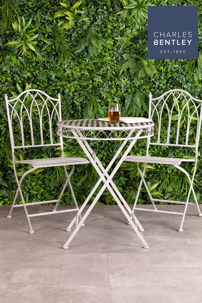 Charles bentley folding shop metal bistro set