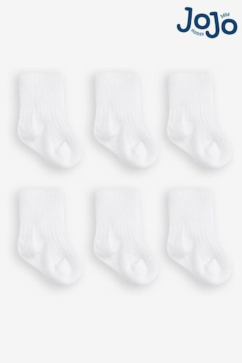 JoJo Maman Bébé White 2-Pack Premature Baby Socks (864629) | £5