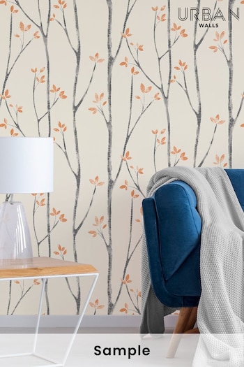 Urban Walls Orange Scandi Tree Wallpaper (864723) | £26