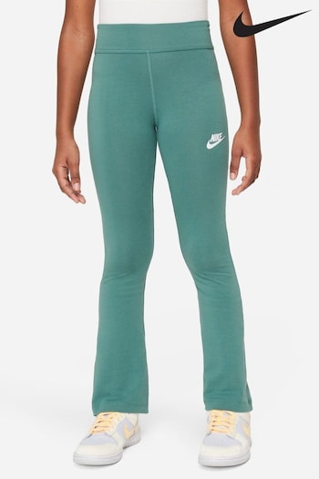 Nike Green Favorites Flare Swoosh Leggings Detail (864874) | £28