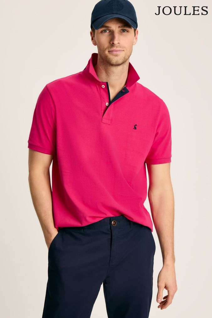 Skechers polo shop shirt mens pink