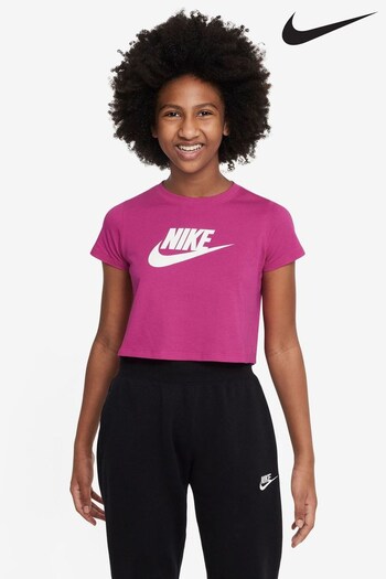 Nike Fushsia Pink Futura Cropped T-Shirt (864907) | £20
