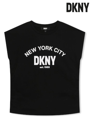 DKNY Short Sleeve Logo Black T-Shirt (865114) | £40 - £50