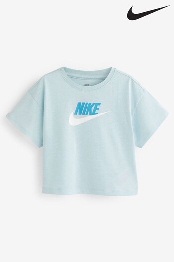 Nike Blue Little Kids Futura Crop T-Shirt (865356) | £18