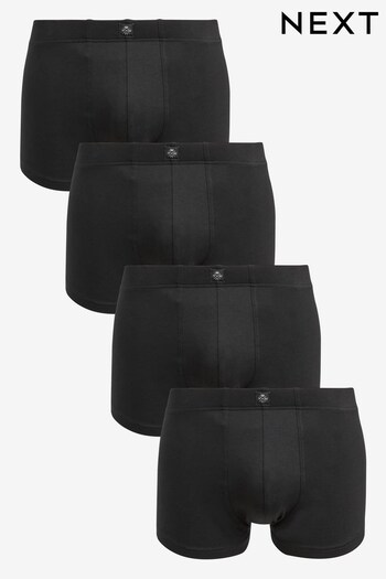 Essential Black 4 pack Hipster Boxers (865829) | £17