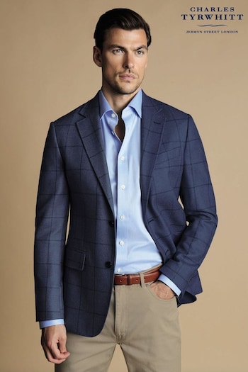 Charles Tyrwhitt Blue Slim Fit Twill Wool Texture Suit: Jacket (866030) | £230