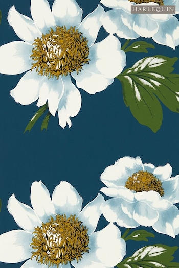 Harlequin Blue Paeonia Wallpaper (866046) | £119