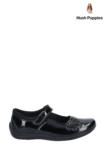 Hush Puppies Black Jessica Junior School Shoes (866498) | £53