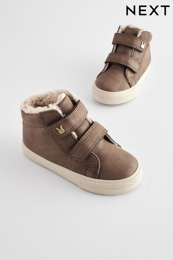 Chocolate Brown Standard Fit (F) High Top Trainers (867068) | £21 - £23