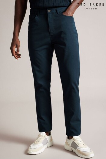 Ted Baker Blue Mansurt 5 Pocket Twill Trousers Workout (867142) | £95