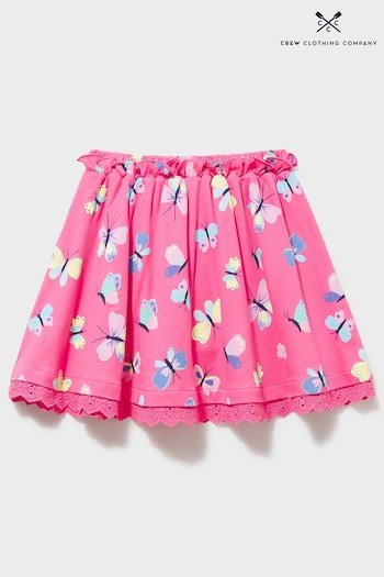 Crew mit Clothing Company Pink Bright Cotton Flared Skirt (867150) | £18 - £22