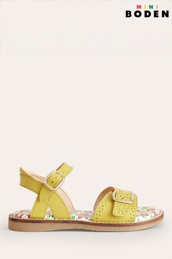Boden Yellow Leather Buckle Sandals (867160) | £34 - £39