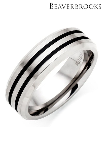 Beaverbrooks Titanium Rhodium Ring (867193) | £75