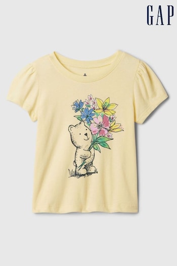 Gap Yellow Bear Short Sleeve Crew Neck T-Shirt (Newborn-5yrs) (867745) | £8