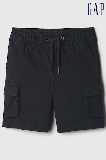 Gap Black Cotton Twill Pull On Cargo Shorts (6mths-5yrs) (867829) | £18