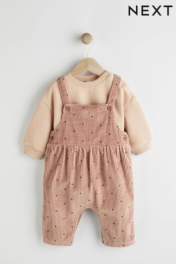 Pink Spot Baby Dungaree and Bodysuit (0mths-3yrs) (868075) | £22 - £24