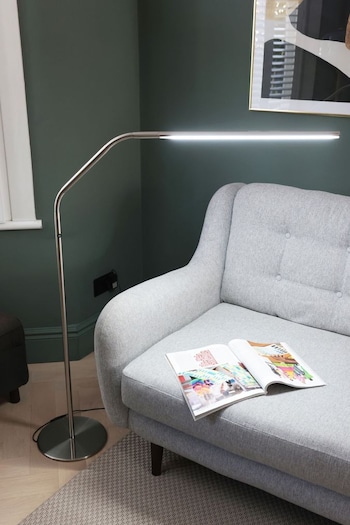 Daylight Company Silver Slimline 3 Floor Task Lamp (868415) | £145