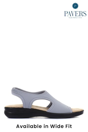 Pavers Grey Ladies Stretch Sandals (868440) | £33