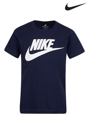 Nike No-Show Navy Futura Little Kids Logo T-Shirt (868813) | £14