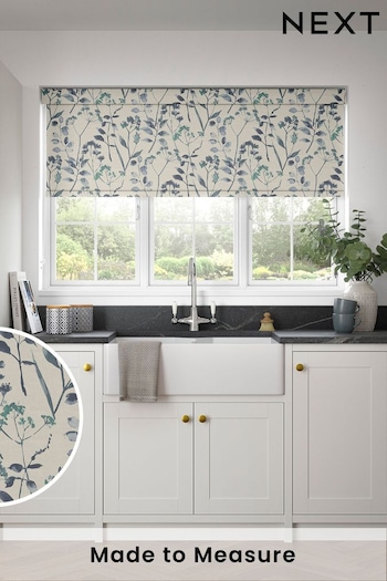 Blue Isla Floral Made to Measure Roller Blind (868844) | £57