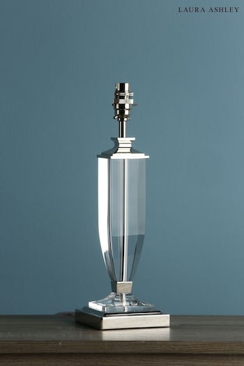 Laura Ashley Chrome Carson Crystal Small Table Lamp Base (869443) | £145