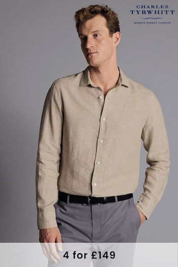 Charles Tyrwhitt Natural Packable Rainfoil Shirt (869498) | £70