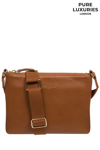 Pure Luxuries London Nessa Nappa Leather Cross-Body Bag (869540) | £49